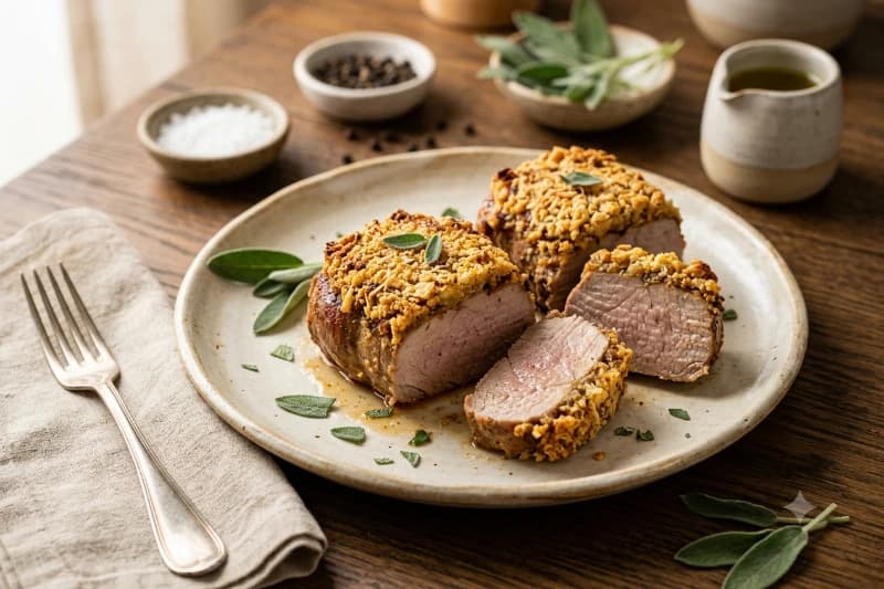 Filé Mignon Suíno com Crosta de Polvilho