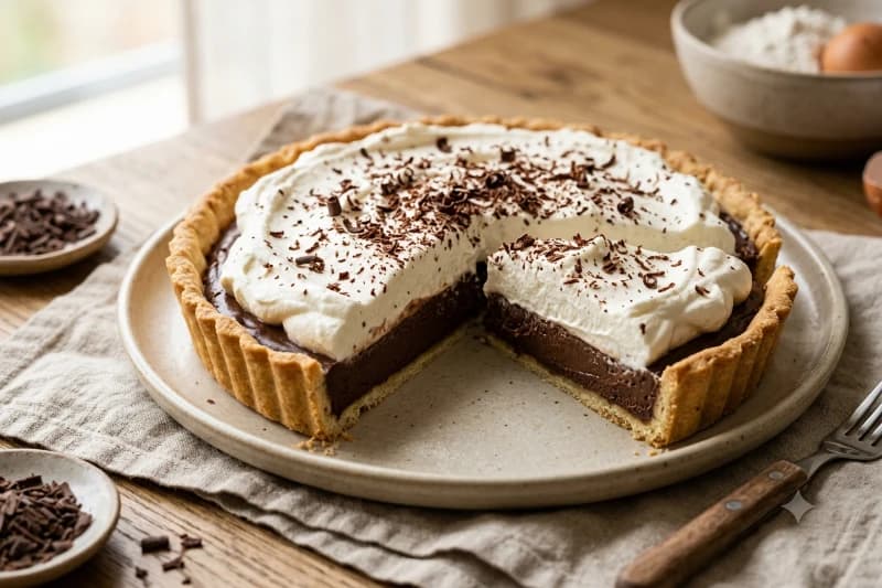 Tarte de Natas com Chocolate
