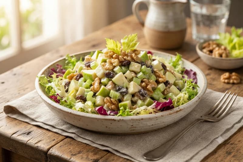 Salada Light de Maçã, Nozes e Salsão