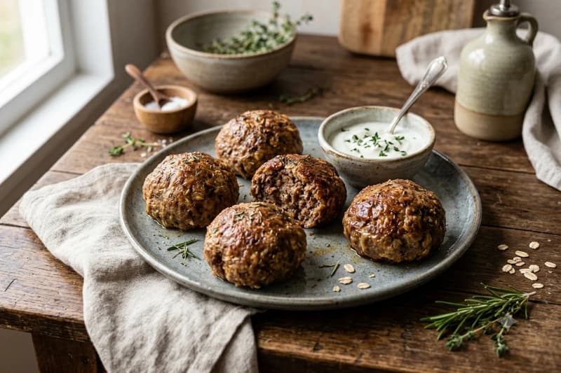 Bolinho de Carne Assado Suculento