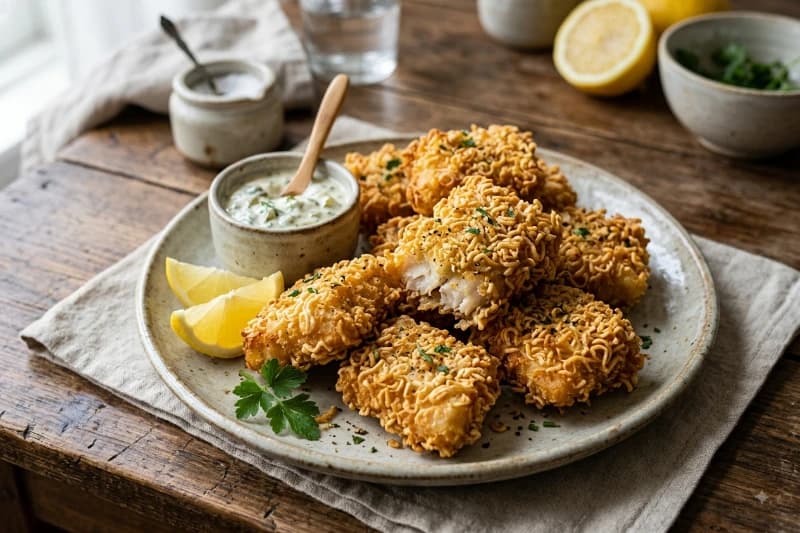 Peixe Empanado Crocante com Massa Especial