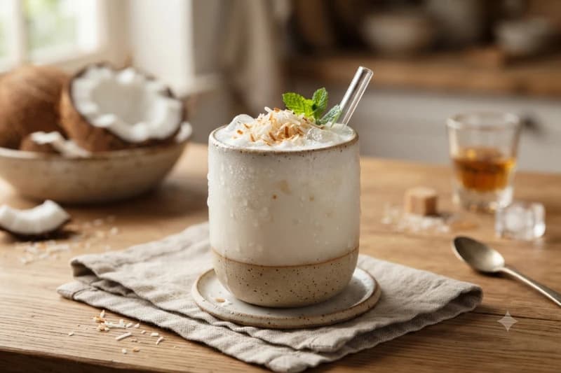 Batido de Coco com Rum Cremoso