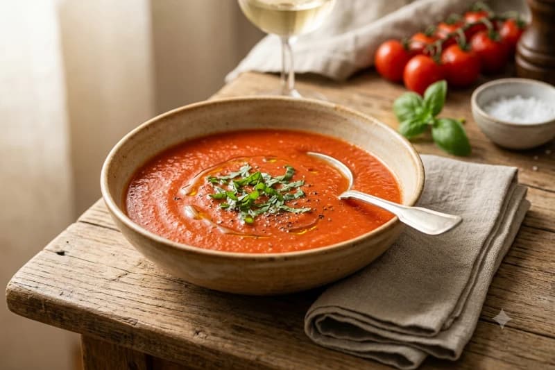 Sopa Gelada de Tomate com Vinho Branco