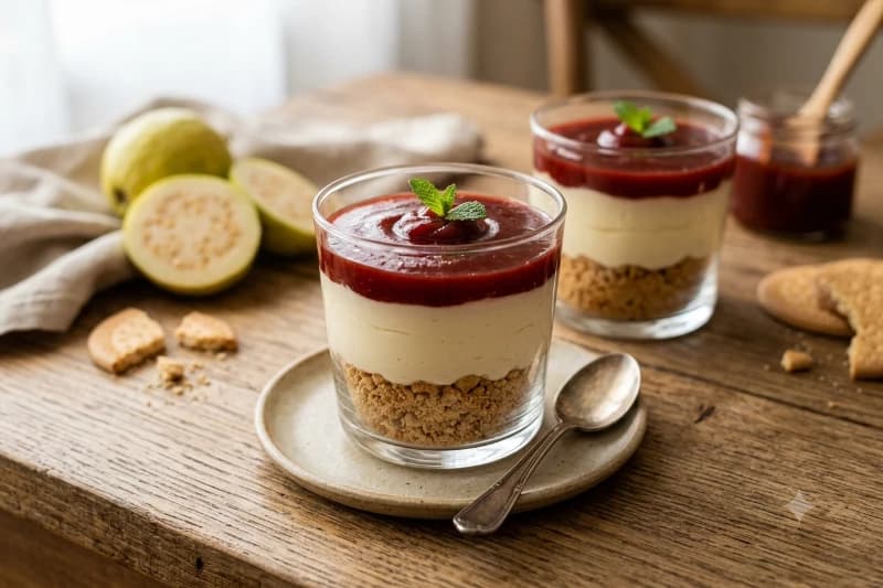Cheesecake de Goiaba em Taças