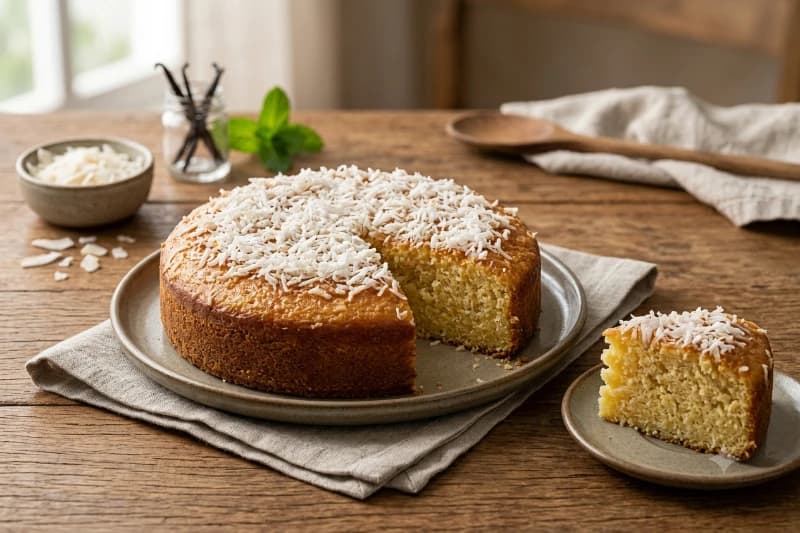 Bolo de Liquidificador com Coco e Leite Condensado