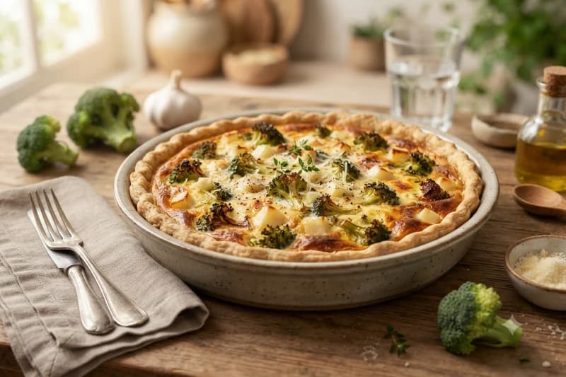 Torta de Brócolis com Provolone