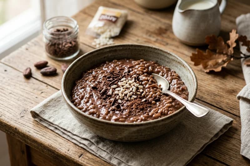 Doce Cremoso de Chocolate com Arroz