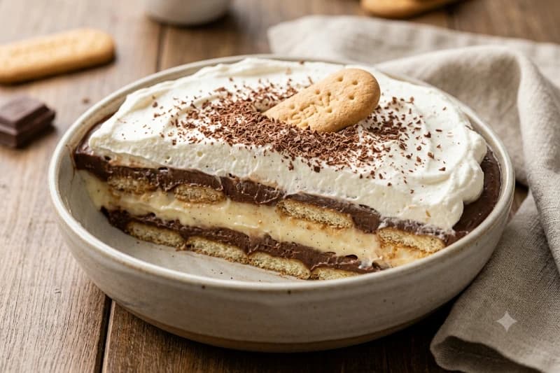 Pavê Delicioso com Creme Sonho e Chocolate