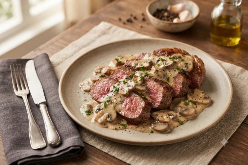 Picanha com Molho de Champignon