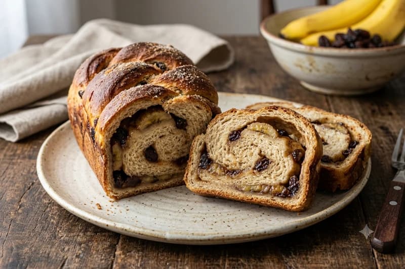 Pão Recheado de Banana
