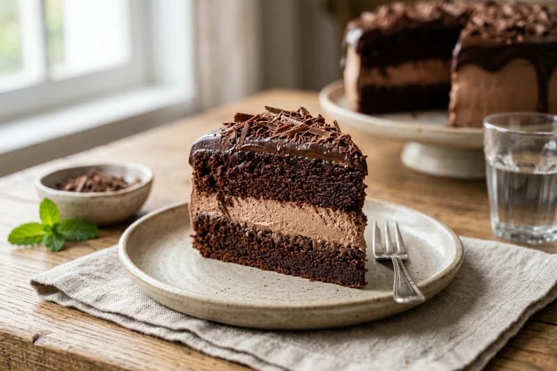 Bolo Recheado com Mousse de Chocolate