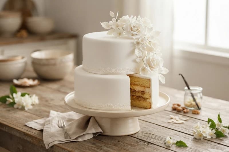 Bolo de Casamento Clássico com Recheios e Coberturas