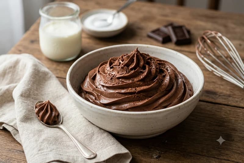 Chantilly de Chocolate Cremoso e Firme