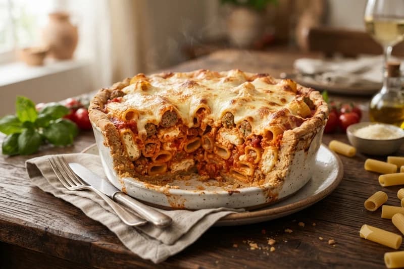 Timballo de Rigatoni Clássico