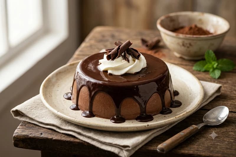Pudim Gelado de Chocolate