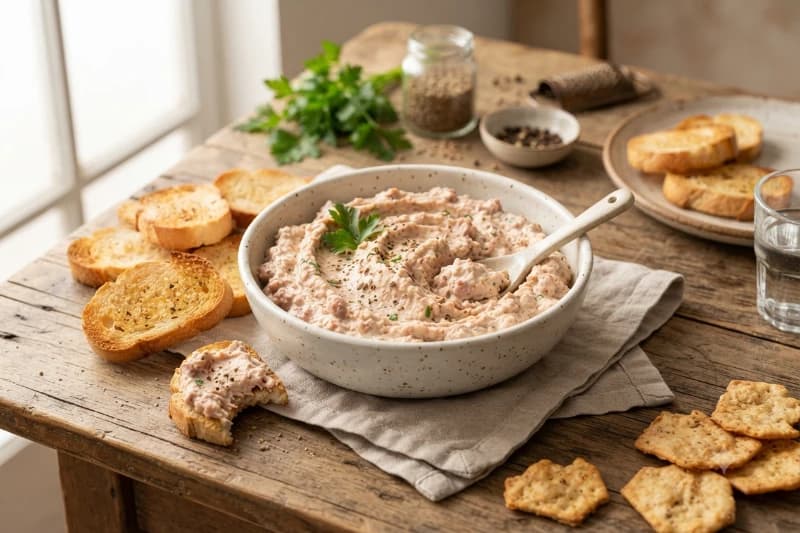 Pasta de Salsicha Cremosa para Aperitivos
