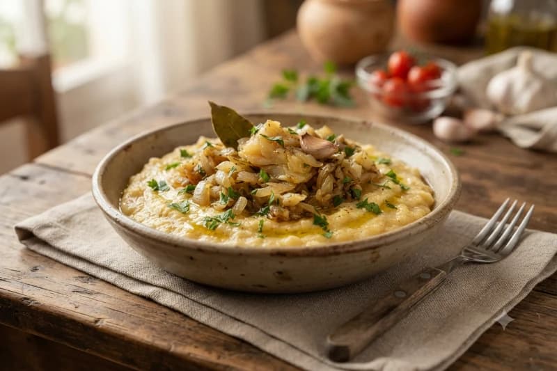 Polenta com Bacalhau