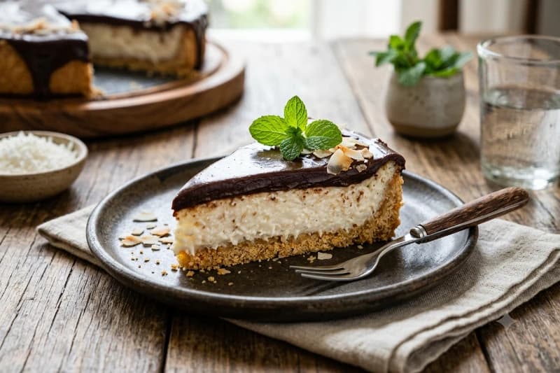 Torta Cremosa de Chocolate com Coco