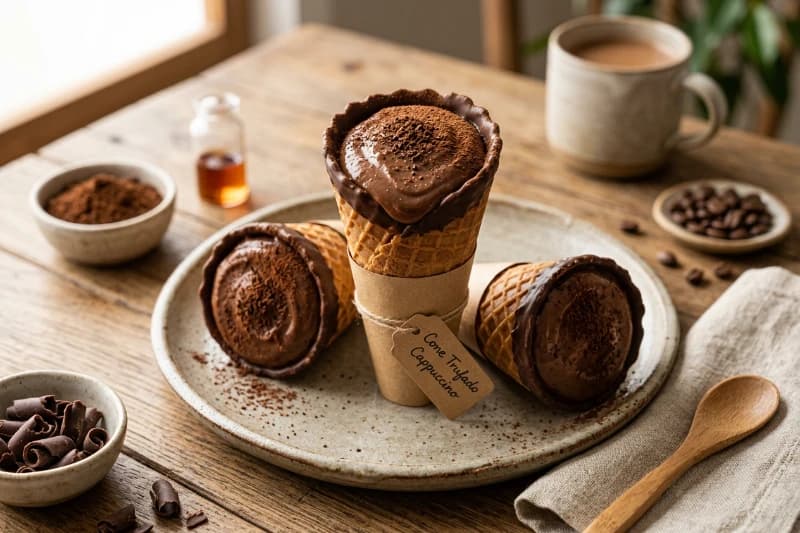 Cone Trufado de Cappuccino