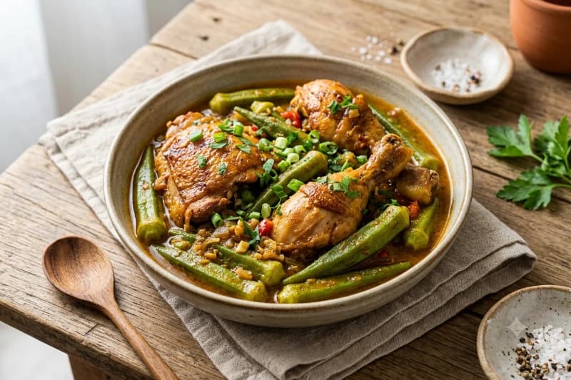 Frango com Quiabo Tradicional Mineiro