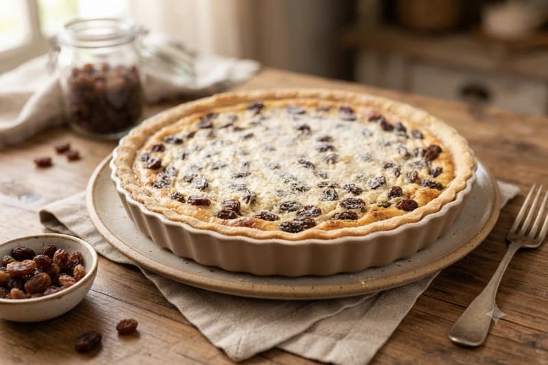 Tarte de Ricota com Uvas-Passas