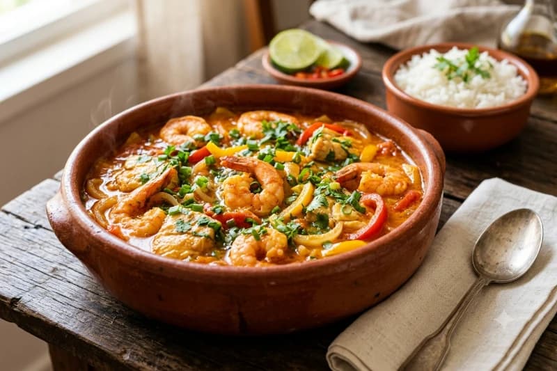 Moqueca de Peixe e Camarão