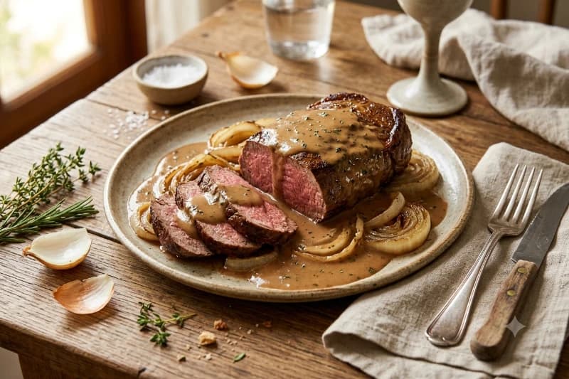Filé-Mignon à Valentini Assado com Molho Cremoso