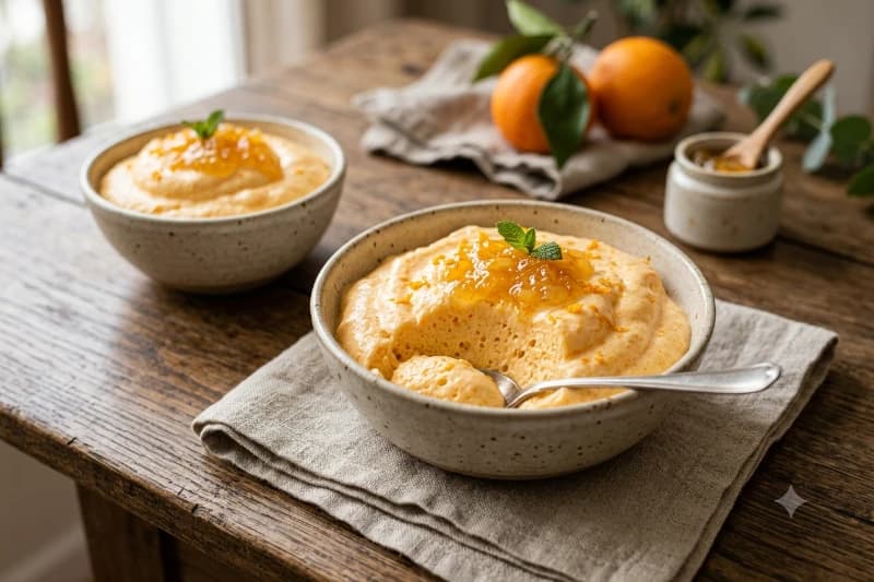 Mousse Leve e Cremosa de Laranja