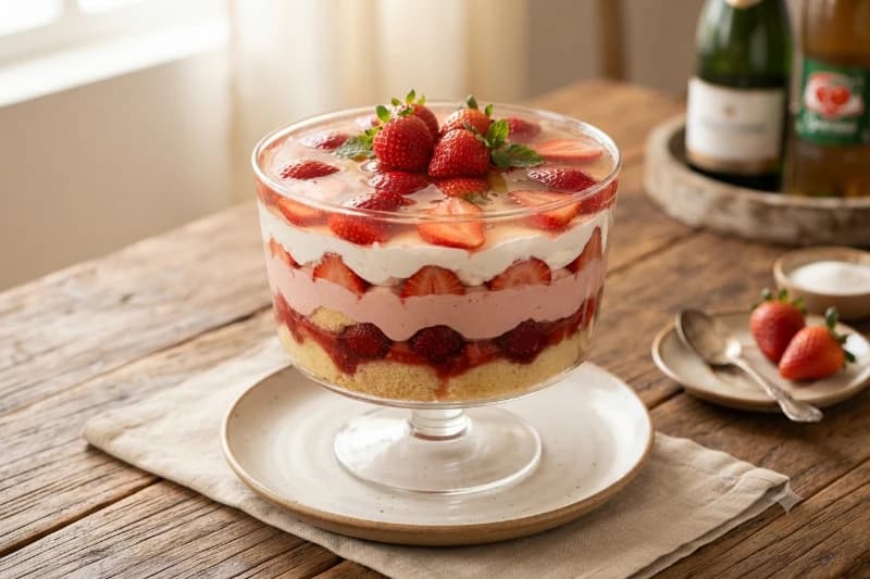 Bolo de Vidro de Morango