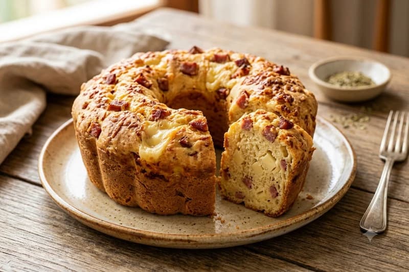 Bolo de Pão de Queijo com Calabresa e Provolone