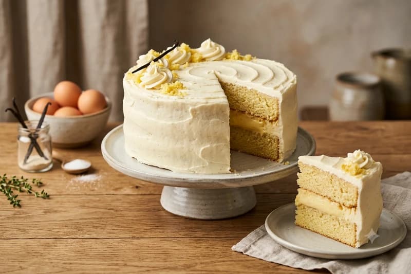 Bolo de Aniversário Tradicional com Creme e Recheio Caseiro