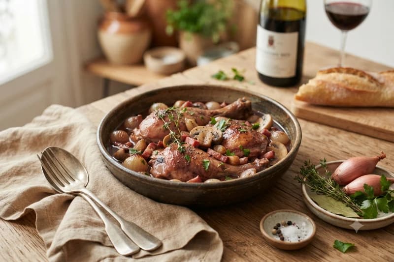 Coq au Vin Tradicional