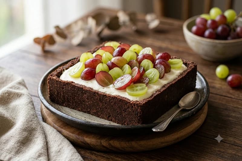 Caixa de Chocolate com Creme Branco e Uvas