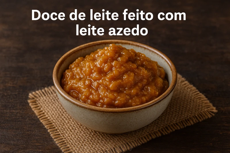 Receita de Doce de leite feito com leite azedo