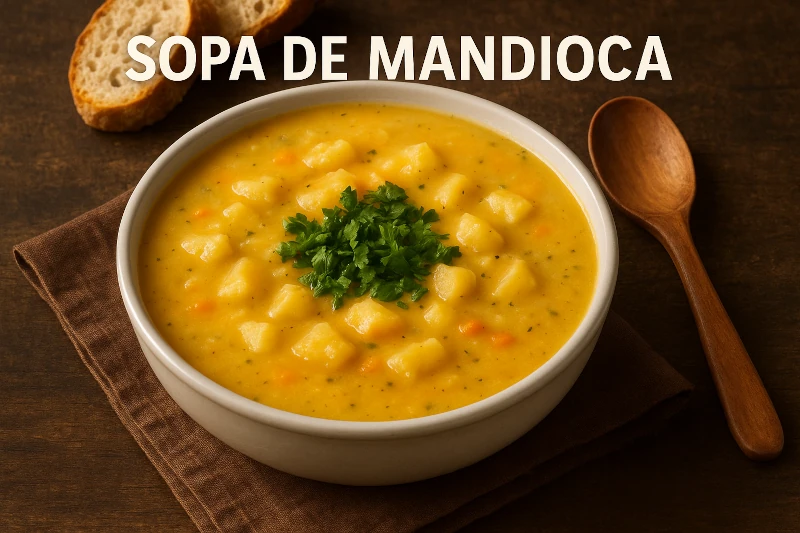 Receita de Sopa de mandioca