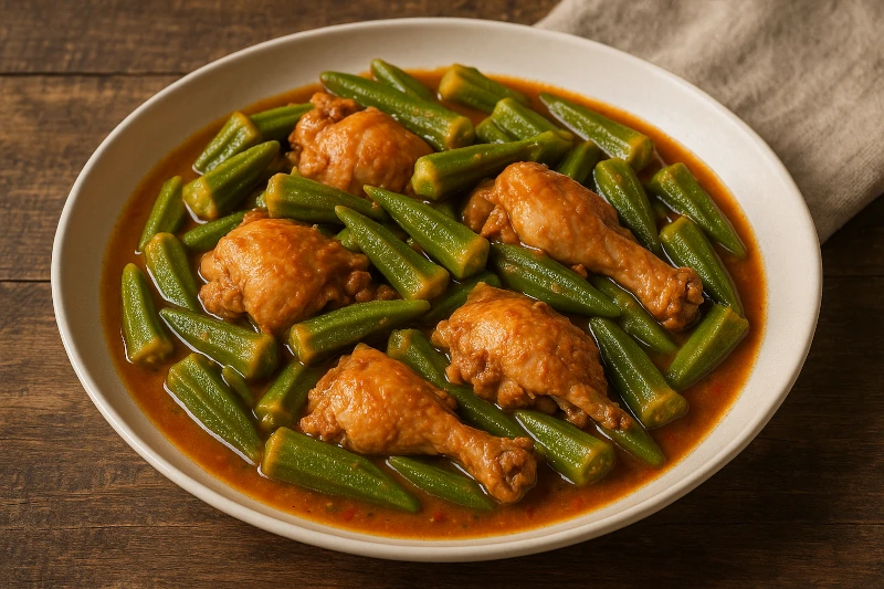 Frango com quiabo